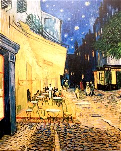 Terrace of a Café at Night (Place du Forum) (JH 1580) - My Dream. Free illustration for personal and commercial use.