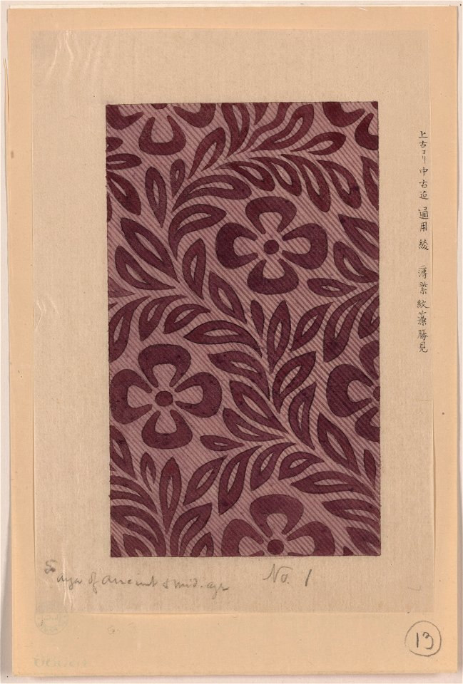 Textile design with flower motif LCCN2009630063