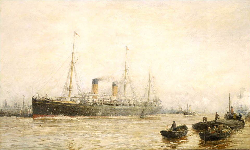 Teutonic leaving Liverpool
