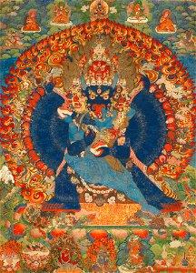 Thangka Depicting Vajrabhairava, ca. 1740, Sotheby's. Free illustration for personal and commercial use.
