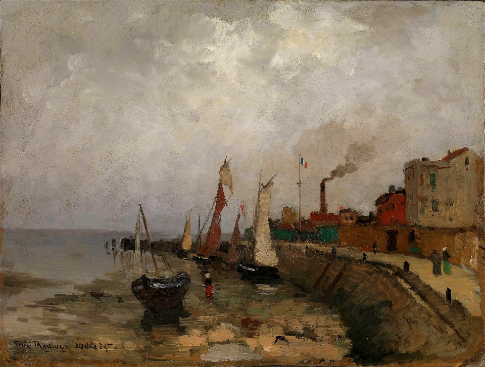 Frits Thaulow - Fransk havn (Le Havre) - NG.M.04252 - National Museum of Art, Architecture and Design