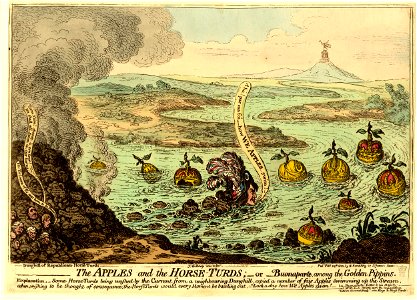 Tha apples and the horse-turds; -or-Buonaparte among the golden pippins (BM 1851,0901.1018)
