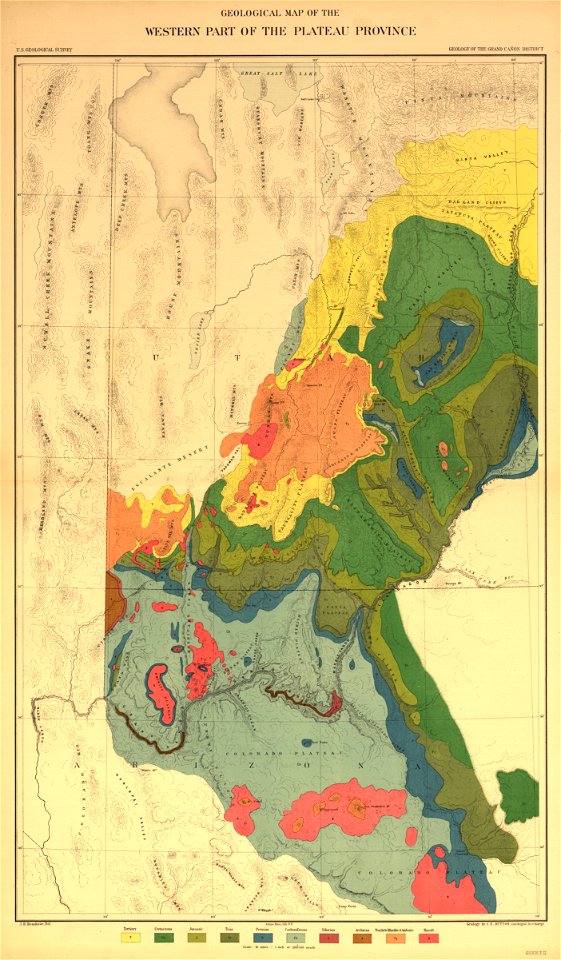 Tertiary history of the Grand cañon district, with atlas,... LOC gs05000790-3