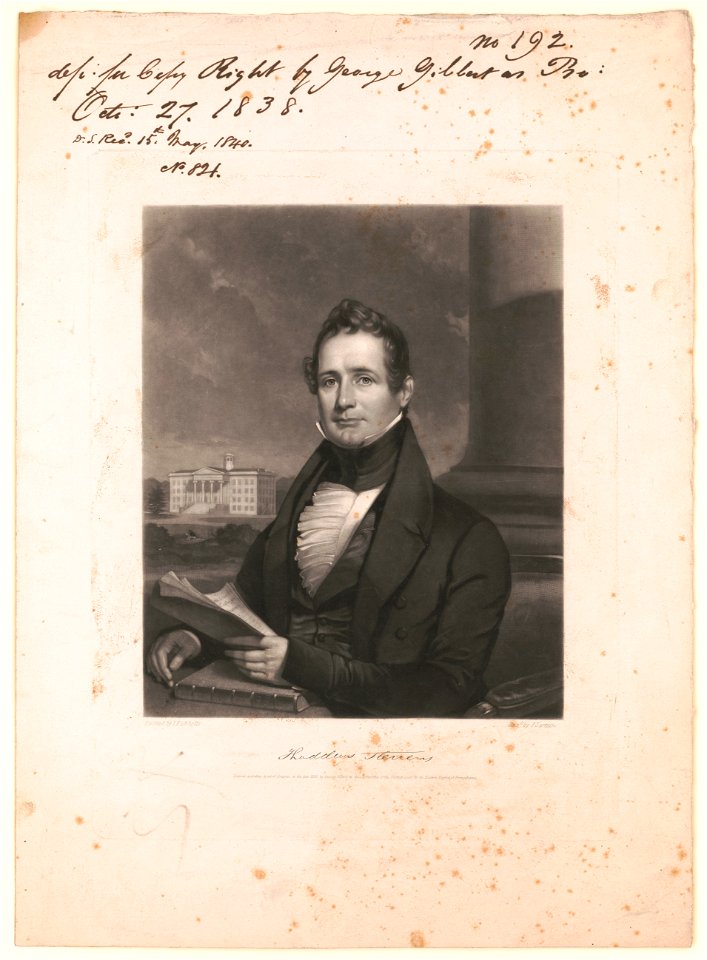 Thaddeus Stevens - painted by I. Eichholtz ; engd. by J. Sartain. LCCN2011645781