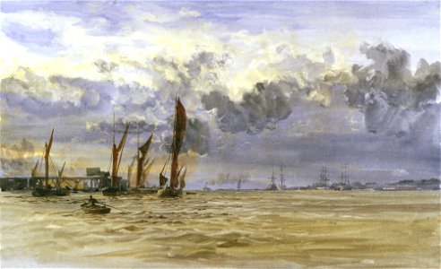 Thames barges in the Medway, circa 1900 RMG PW2140