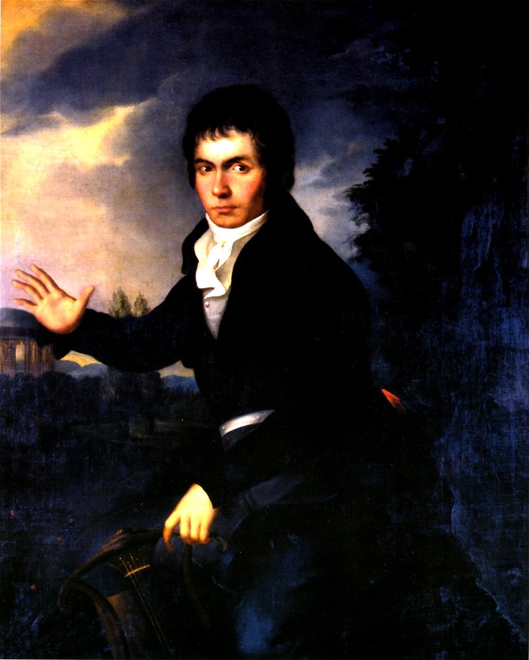 Thayer's copy of Joseph Willibrord Mähler's portrait of Beethoven
