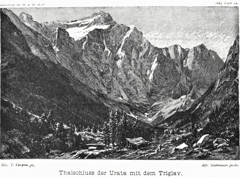 Thalschluss der Urata mit dem Triglav