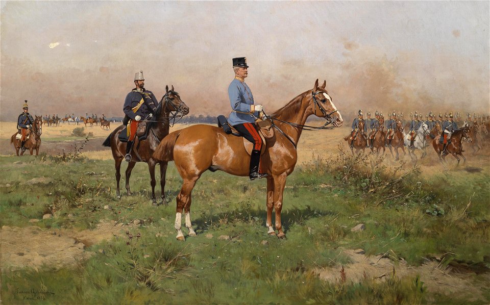 Thaddäus von Ajdukiewicz Leopold von Croy im Manöver