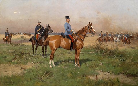 Thaddäus von Ajdukiewicz Leopold von Croy im Manöver