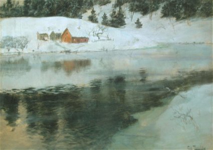Frits Thaulow - Winter Landscape (c. 1883)