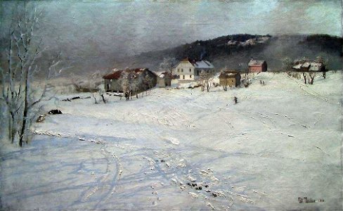 Frits Thaulow - Winter - NG.M.03175 - National Museum of Art, Architecture and Design. Free illustration for personal and commercial use.