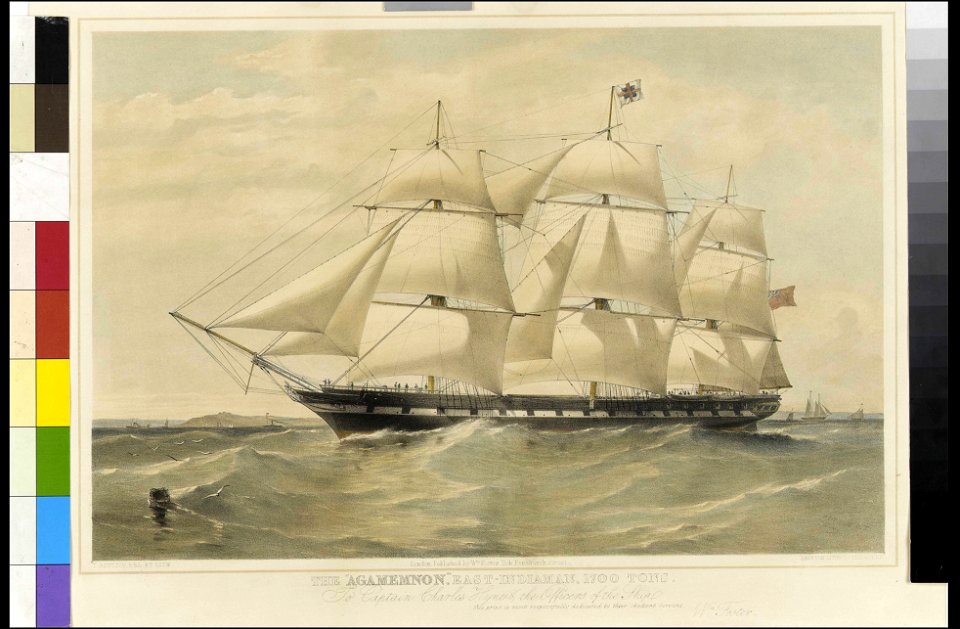 The 'Agamemnon', East Indiaman, 1700 Tons. To Captain Charles Hyne and the Officers of the Ship RMG PY9322