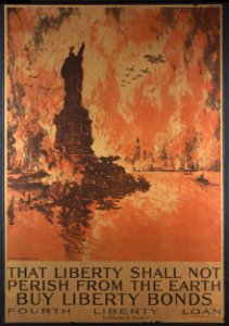 That liberty shall not perish from the earth - Buy liberty bonds Fourth Liberty Loan - - Ioseph Pennell del. ; Heywood Strasser & Voigt Litho. Co. N.Y., imp. LCCN2008677184