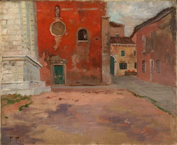 Frits Thaulow - Red Church Wall in Venice - NG.M.00737 - National Museum of Art, Architecture and Design