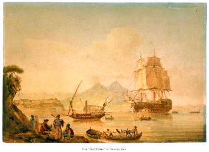 The 'Victory' in Naples Bay, 25 June 1804 RMG PW5880