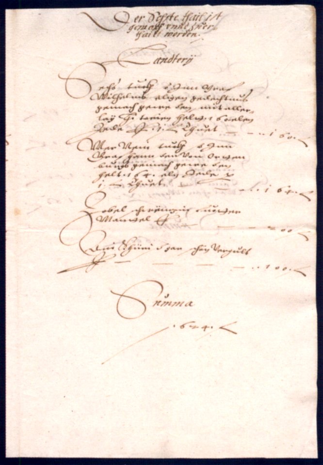 Thailllung der Tapezerey zu Mößkierch 1595 img05