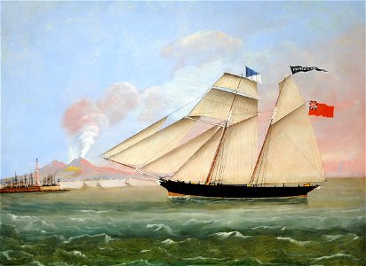 The 'Francis and Ann' off Naples (English School)