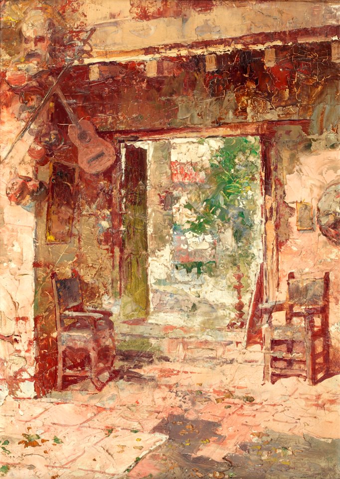 Teófilo Castillo - The antiquarian’s shop, Cusco - Google Art Project