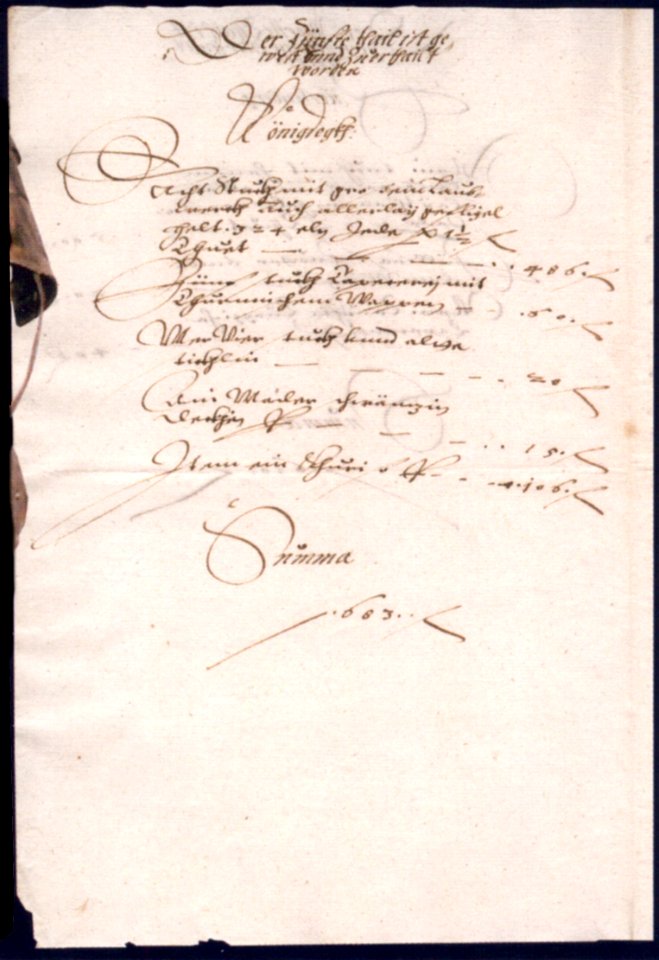 Thailllung der Tapezerey zu Mößkierch 1595 img04