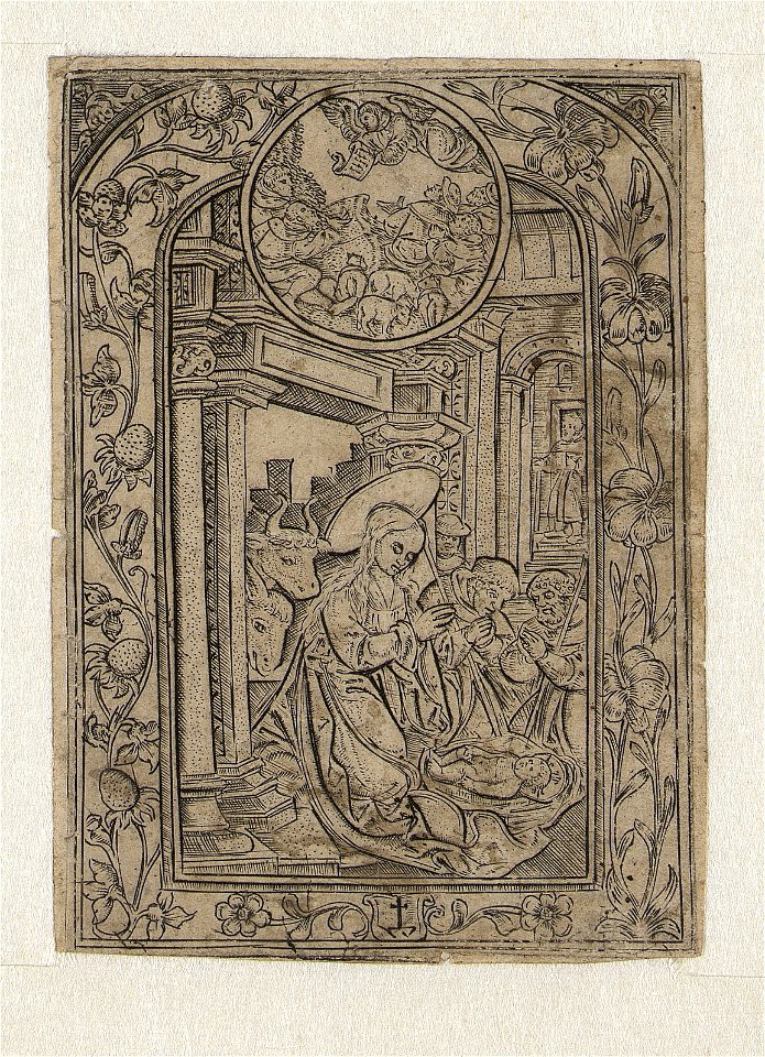 The Adoration of the Shepherds ca.1519 print by Master S., R-2009-16922, Prints Department, Royal Library of Belgium