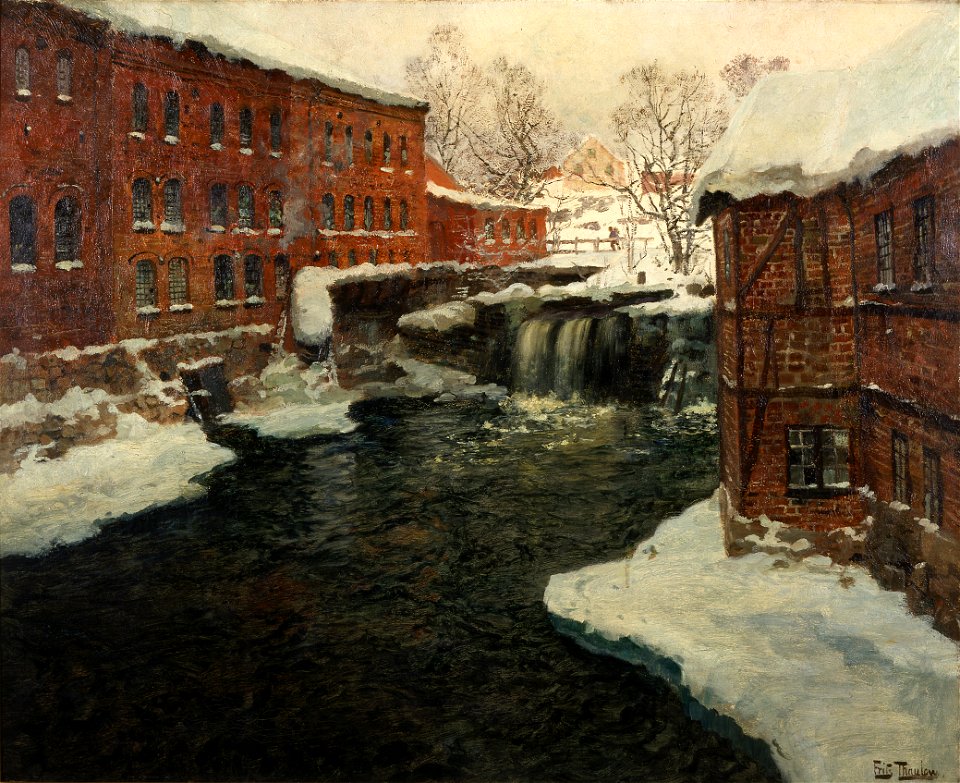 Frits Thaulow - Mill Scene - 281-1972 - Saint Louis Art Museum