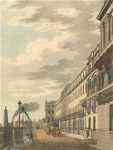 The Adelphi Terrace in 1795. Free illustration for personal and commercial use.