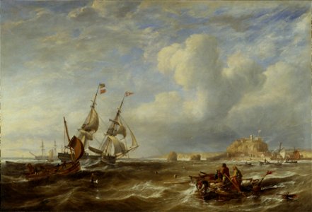 The 78-Ton Brigantine 'The Advocate' off St. Helier, Jersey, 1849 by John Wilson Carmichael