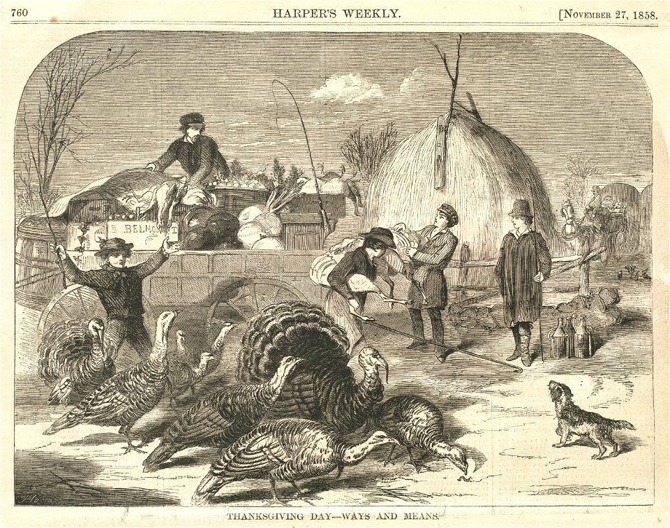 Thanksgiving Day -- Ways and means (Boston Public Library)
