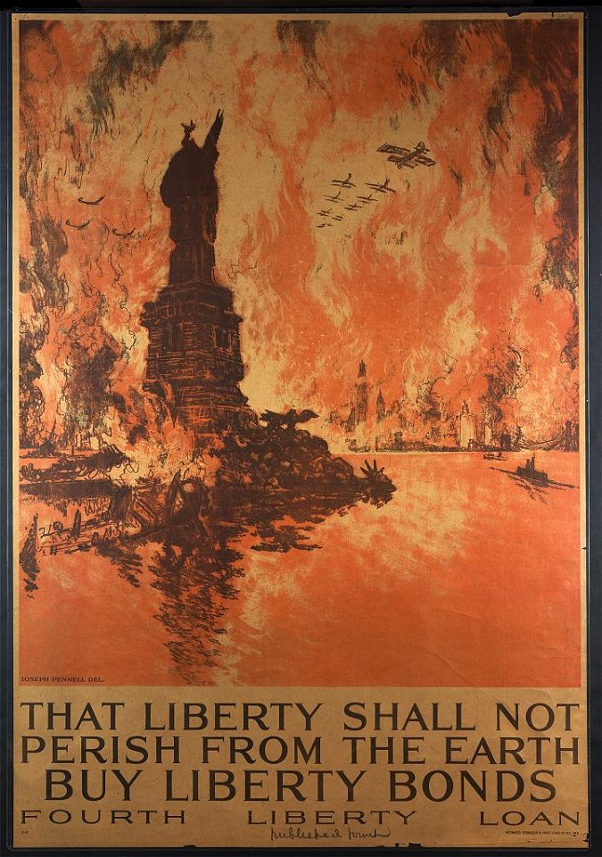 That liberty shall not perish from the earth - Buy liberty bonds Fourth Liberty Loan - - Ioseph Pennell del. ; Heywood Strasser & Voigt Litho. Co. N.Y., imp. LCCN2008677184