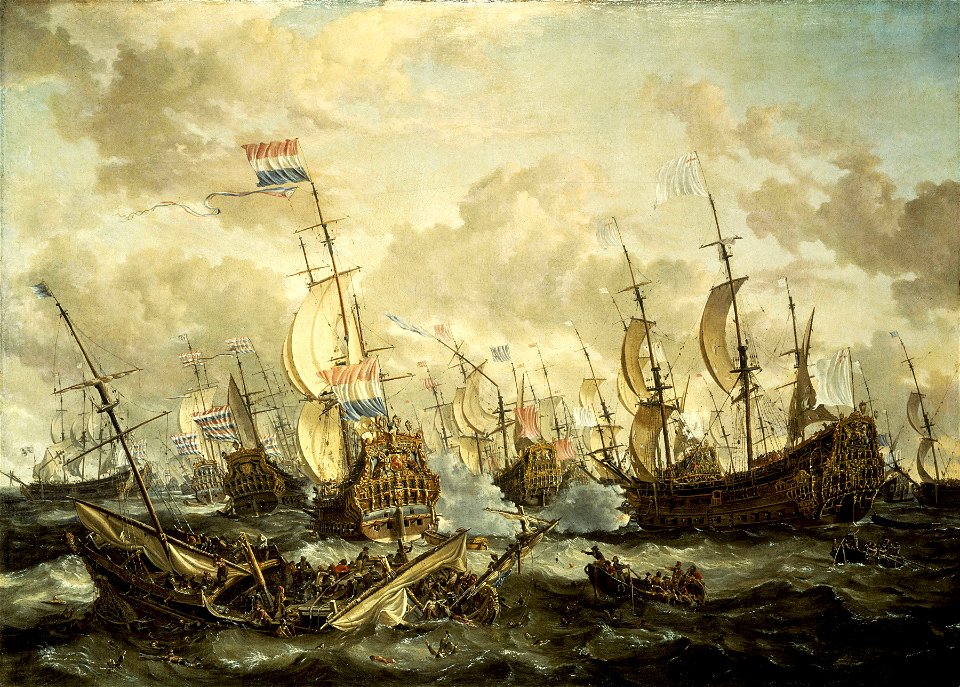 The 'Royal Prince' and other Vessels at the Four Days Battle, 1–4 June 1666 RMG BHC0286