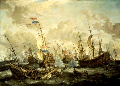 The 'Royal Prince' and other Vessels at the Four Days Battle, 1–4 June 1666 RMG BHC0286