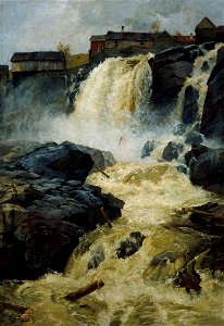 Frits Thaulow - The Waterfall Haugsfossen - NG.M.00304 - National Museum of Art, Architecture and Design