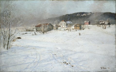 Frits Thaulow - Winter - Google Art Project. Free illustration for personal and commercial use.
