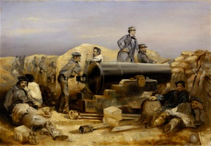 The 'Diamond' Battery at the Siege of Sebastopol, 15 December 1854 RMG BHC0634