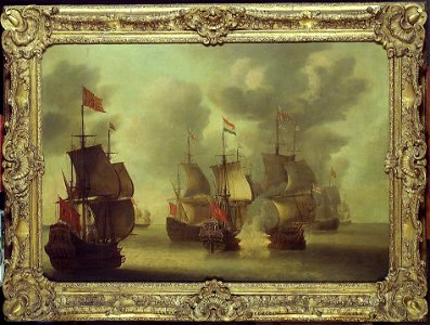 The 'Amelia' Engaging English Ships, 1652-53 RMG BHC3190