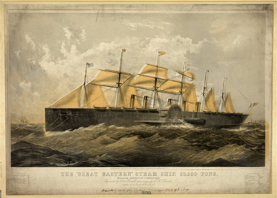 The Great Eastern steam ship, 22,500 tons LCCN2003653289