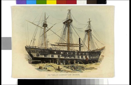 The 'Earl of Hardwicke' (sic) East Indiaman (Built and owned by Mr Green Blackwall 1838 paddle wheels were removed (not a success) ) RMG PY9320