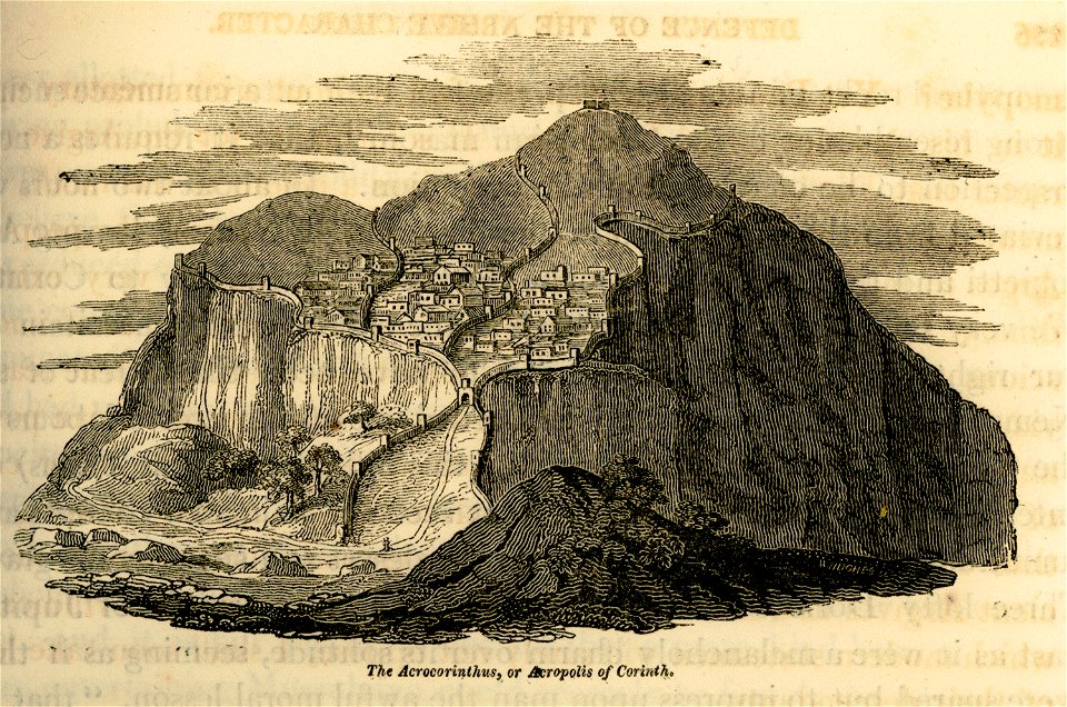 The Acrocorinth or Acropolis of Corinth - Hughes Thomas Smart - 1820
