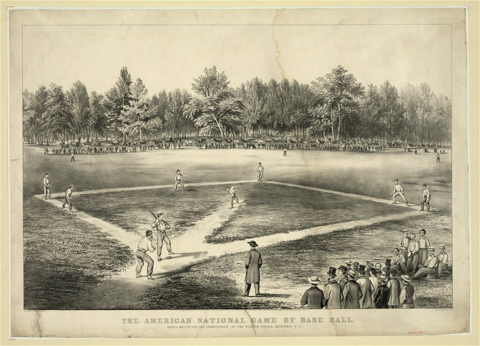 The American national game of base ball. Grand match for the championship at the Elysian Fields, Hoboken, N.J. - lith. of Currier & Ives. LCCN90708565