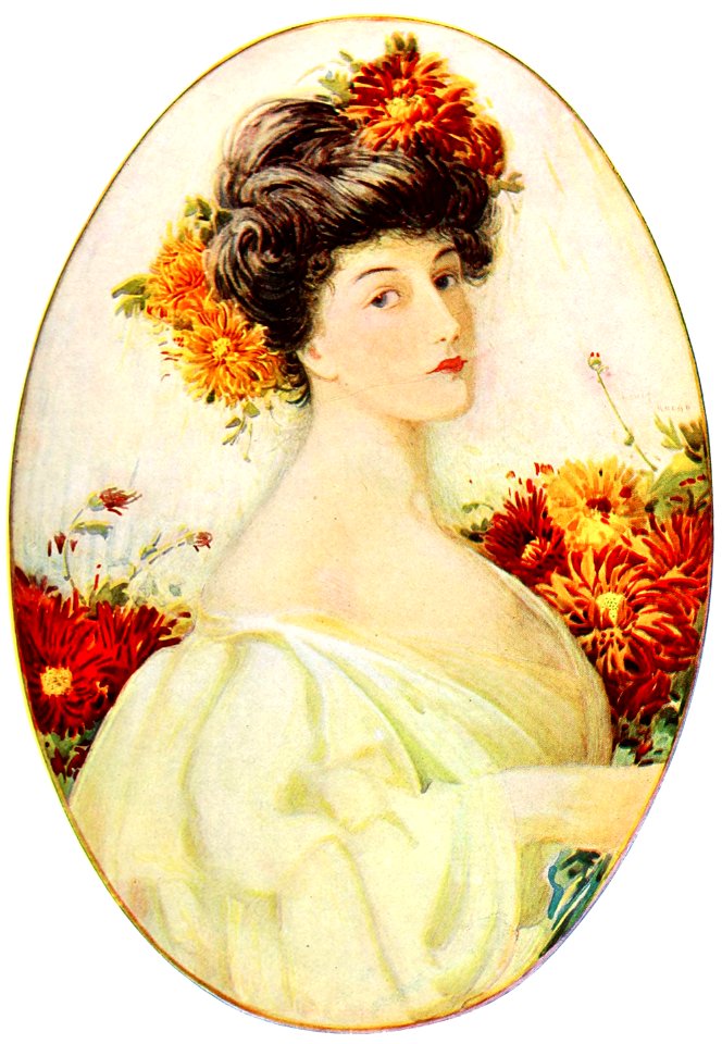 The Chrysanthemum Maiden by Louis Rhead