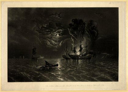 The action between the Serapis and Bon Homme Richard Septr. 23rd 1779 - painted by James Hamilton ; engraved by R. Whitechurch. LCCN2006678633