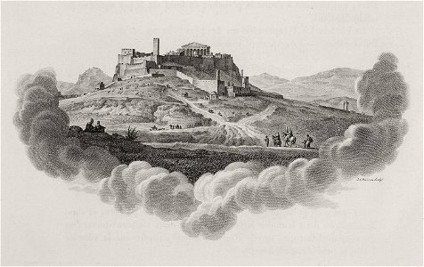 The Acropolis of Athens - Choiseul-gouffier Gabriel Florent Auguste De - 1822. Free illustration for personal and commercial use.