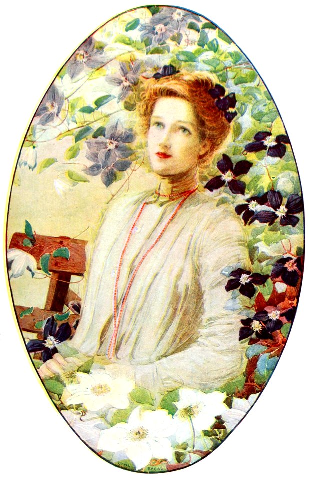 The Clematis Maiden by Louis Rhead