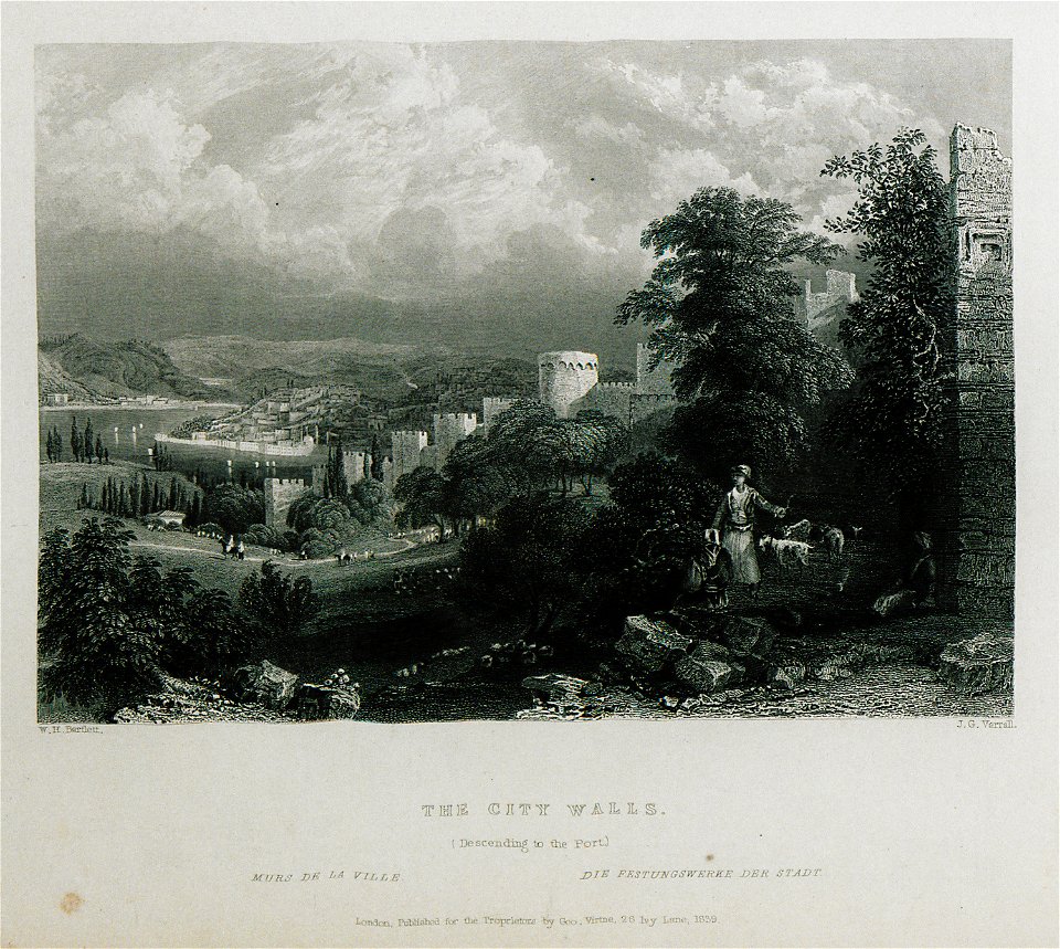 The city walls (Descending to the Port) - Pardoe Julia - 1838
