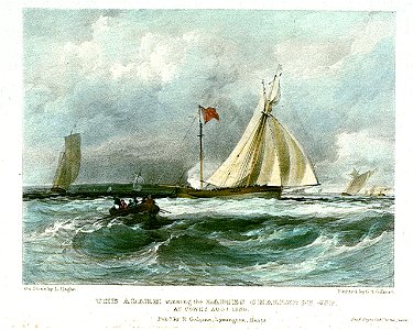 The Alarm winning the Ladies Challenge Cup. At Cowes Augt. 1830 RMG PU6514
