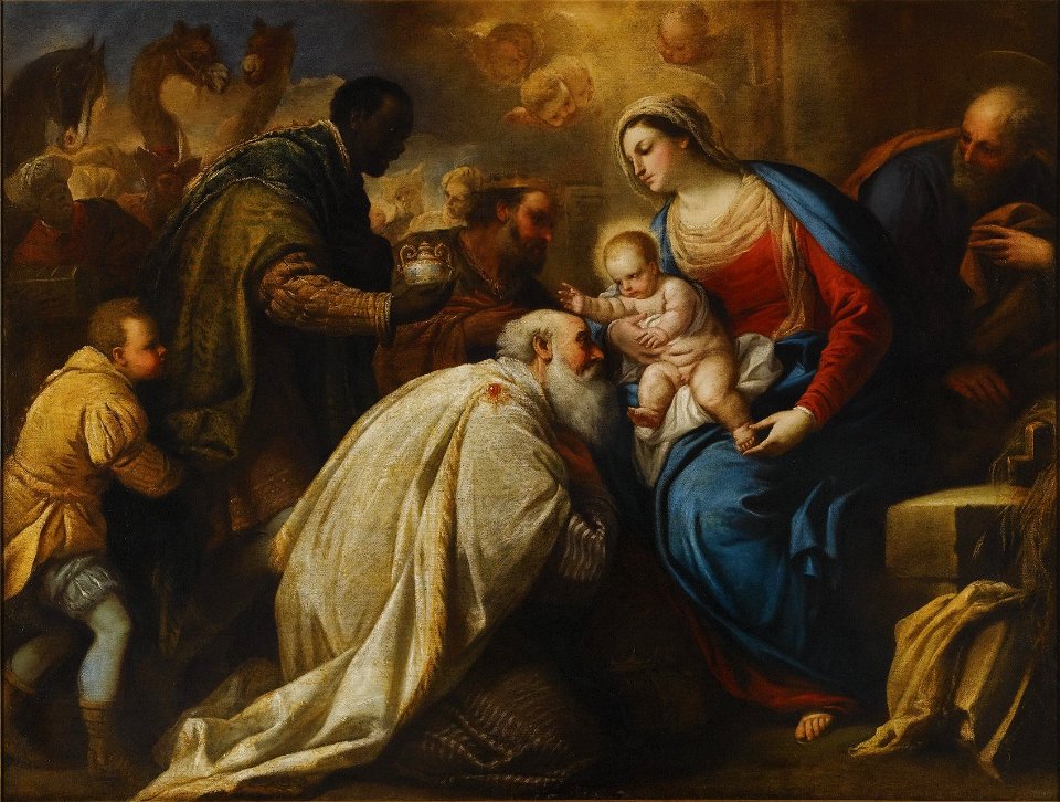 The Adoration of the Magi, oil on canvas painting by Luca Giordano, called Fa Presto