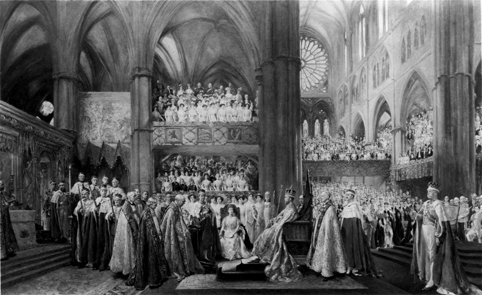 The Coronation Ceremony of His Most Gracious Majesty King George V in Westminster Abbey. 22nd June 1911 by John Henry Frederick Bacon