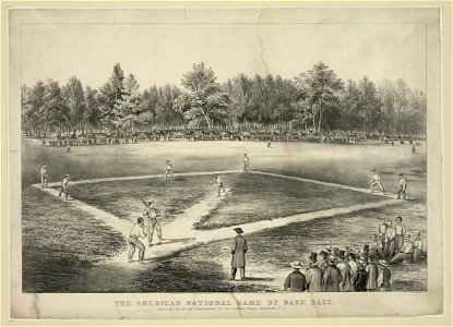 The American national game of base ball. Grand match for the championship at the Elysian Fields, Hoboken, N.J. - lith. of Currier & Ives. LCCN90708565