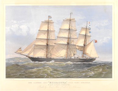 The Clipper Ship Herradura - Built by Messrs Alex. Hall and Co. Aberdeen 1868 RMG PY8581