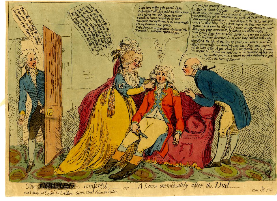The coward, comforted,-or-a scene immediately after the duel. (BM 1851,0901.461)